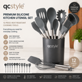qcstyle™ Premium Silicone Kitchen Utensil Set – 12-Piece Heat Resistant Cooking Tools