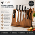 qcstyle™ Magnetic Knife & Kitchen Organizer – Premium Countertop Knife Storage Solution