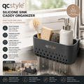 qcstyle™ Silicone Sink Caddy Organizer – Premium Kitchen Sink Storage Rack