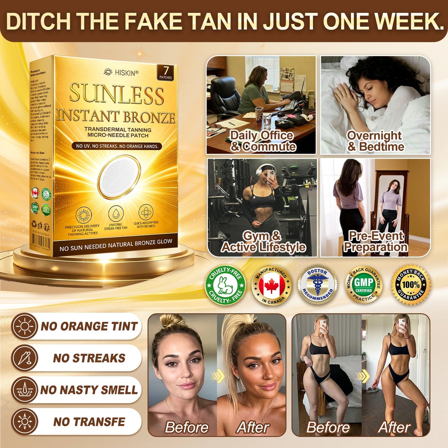 UpSell 𝑶𝒇𝒇𝒊𝒄𝒊𝒂𝒍 𝑺𝒕𝒐𝒓𝒆 | ☀️☀️ 𝐇𝐢𝐬𝐤𝐢𝐧® 𝐒𝐮𝐧𝐥𝐞𝐬𝐬 𝐈𝐧𝐬𝐭𝐚𝐧𝐭 𝐁𝐫𝐨𝐧𝐳𝐞 𝐓𝐚𝐧𝐧𝐢𝐧𝐠 𝐌𝐢𝐜𝐫𝐨𝐧𝐞𝐞𝐝𝐥𝐞 𝐏𝐚𝐭𝐜𝐡 🇨🇦 (𝐉𝐮𝐬𝐭 𝐨𝐧𝐜𝐞 𝐚 𝐝𝐚𝐲) 𝐕𝐢𝐬𝐢𝐛𝐥𝐞 𝐁𝐫𝐨𝐧𝐳𝐞 𝐆𝐥𝐨𝐰 𝐢𝐧 𝟕 𝐃𝐚𝐲𝐬 ✅ 𝐍𝐨 𝐔𝐕, 𝐍𝐨 𝐎𝐫𝐚𝐧𝐠𝐞, 𝐍𝐨 𝐒𝐭𝐫𝐞𝐚𝐤𝐬, 𝐍𝐨 𝐃𝐇𝐀, 𝐍𝐨 𝐌𝐞𝐬𝐬. (Copy)